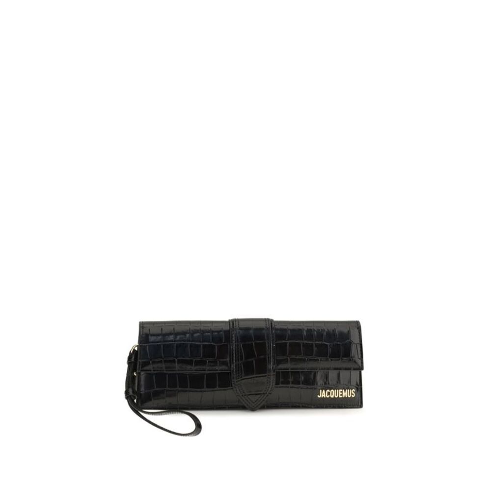 Jacquemus Women Crocodile-Effect Bambino Pouch